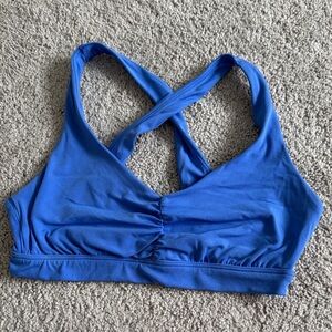 Aerie Offline Cross Back Sports Bra, Blue - Size L